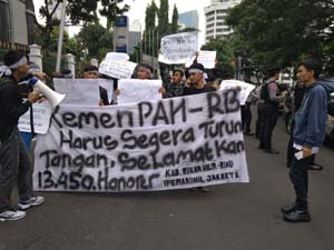  Puluhan Mahasiswa asal Rokan Hilir Gelar Aksi Damai